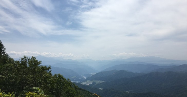 奥飛騨トレイルラン　流葉山山頂からの眺め
