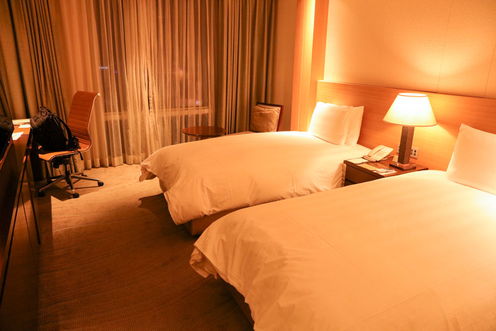 済州島　ロッテシティホテル　ベッド