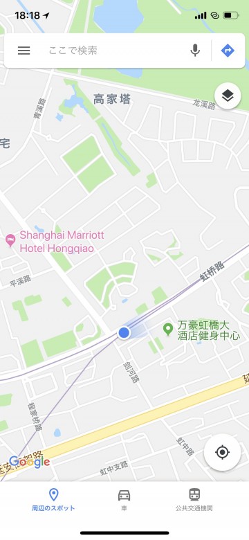 グーグルマップ　上海