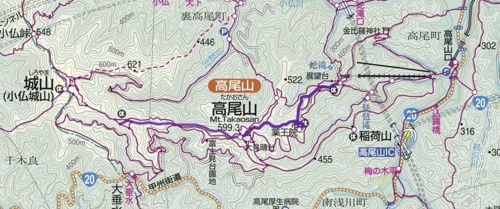 高尾山　地図