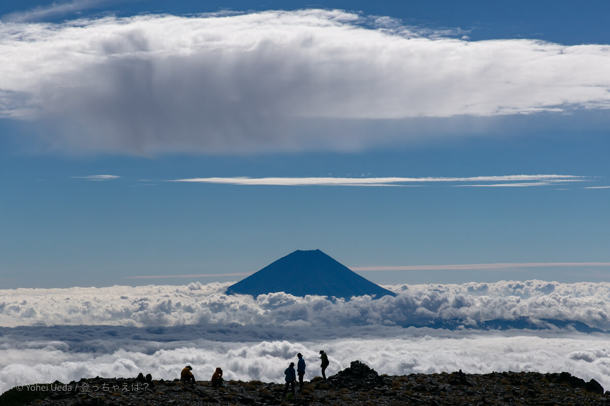 2022年9月　南アルプス 間ノ岳からの富士山