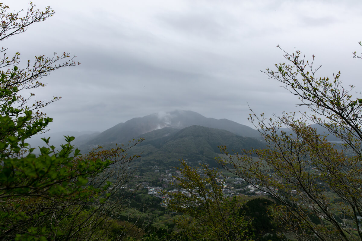 金時山から望む箱根神山・大涌谷