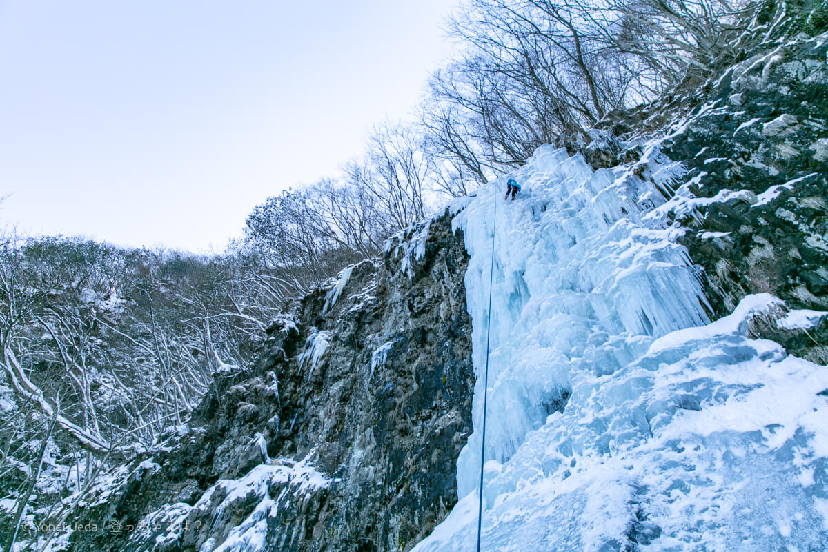 相沢の氷柱　アイスクライミング