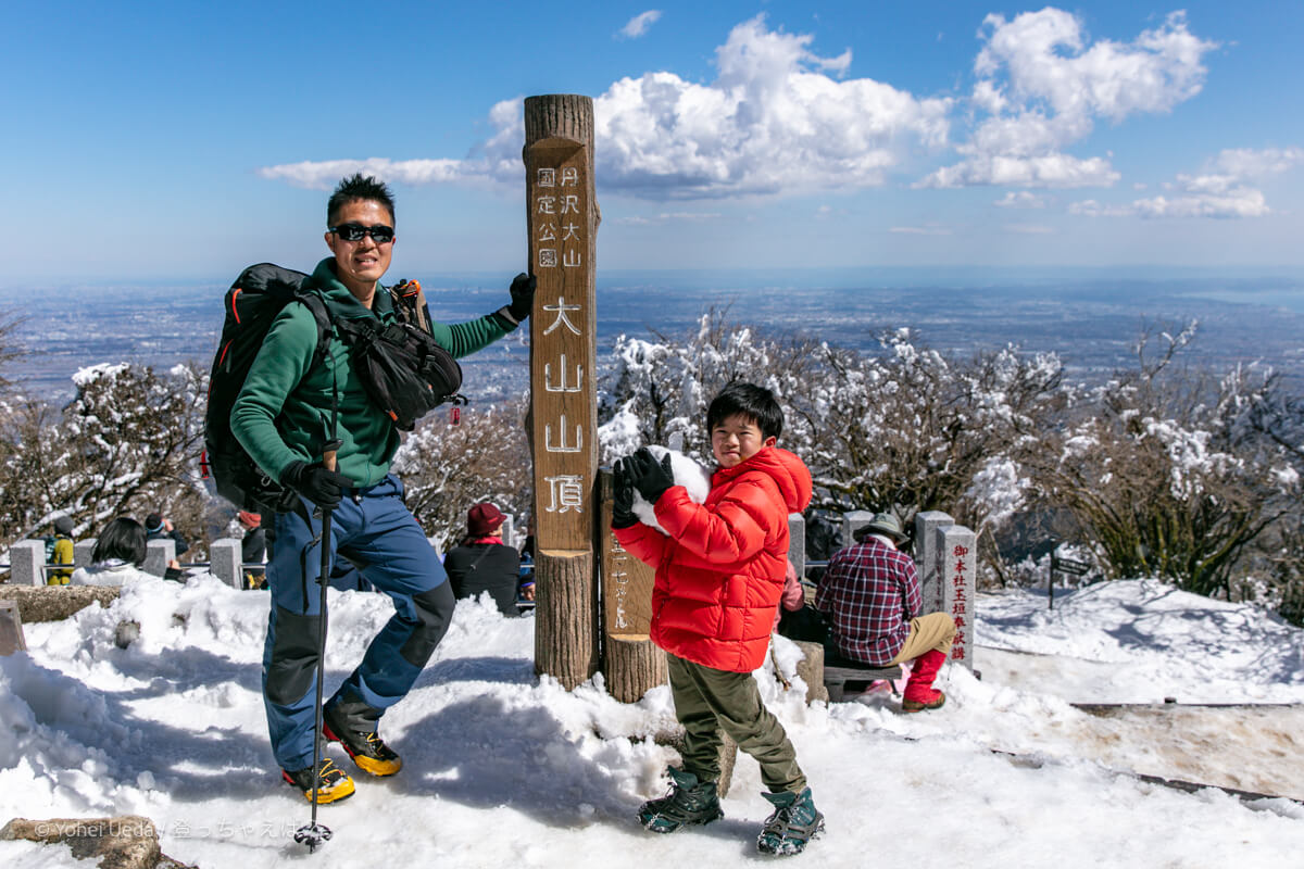 雪の丹沢大山