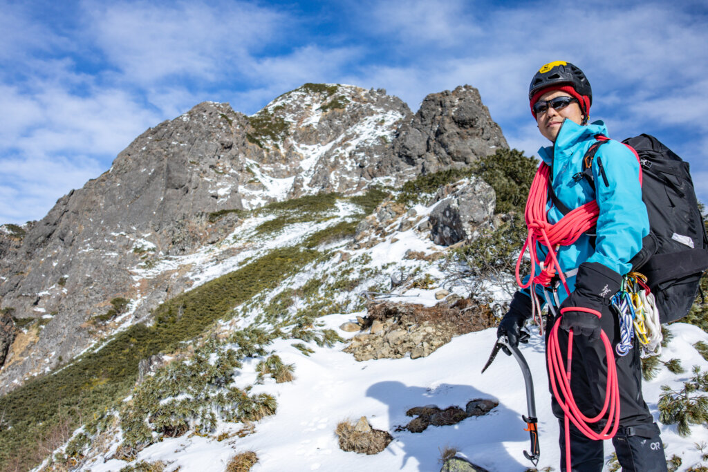 阿弥陀岳南稜アルパインクライミング